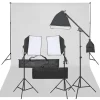Appareils Photo-vidaXL Kit de studio photo avec éclairage et toile de fond