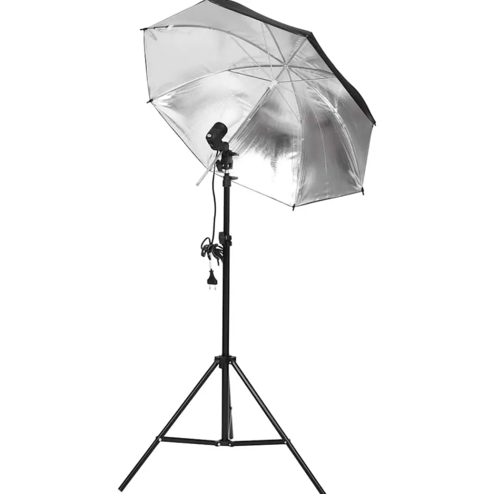 Appareils Photo-vidaXL Kit de studio photo avec éclairage et toile de fond