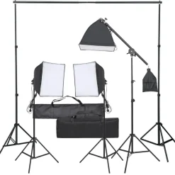 vidaXL Kit de studio photo avec ensemble d'éclairage