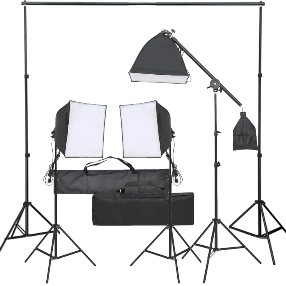 vidaXL Kit de studio photo avec ensemble d'éclairage