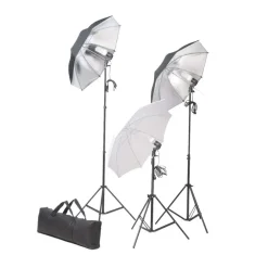 Appareils Photo-vidaXL Kit de studio photo avec ensemble d'éclairage et toile de fond Vert