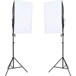 vidaXL Kit de studio photo avec éclairage et toile de fond