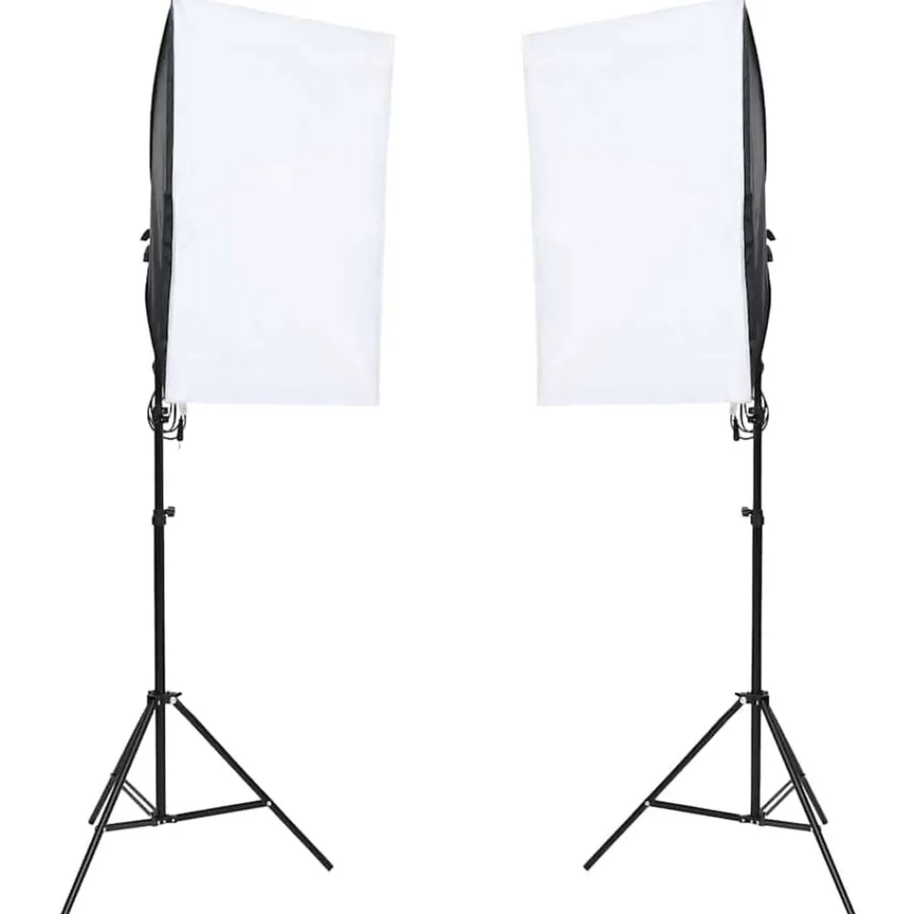 vidaXL Kit de studio photo avec éclairage et toile de fond