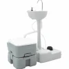 Loisirs De Plein Air-vidaXL Kit de Toilettes de Camping 2 pcs Gris 50,5 x 33 x 103 cm