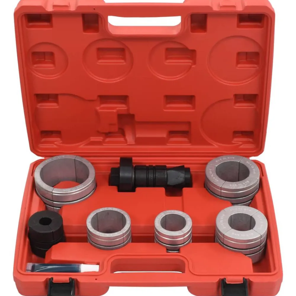 vidaXL Kit d'expandeur de tuyau 8 pcs Acier au carbone et aluminium