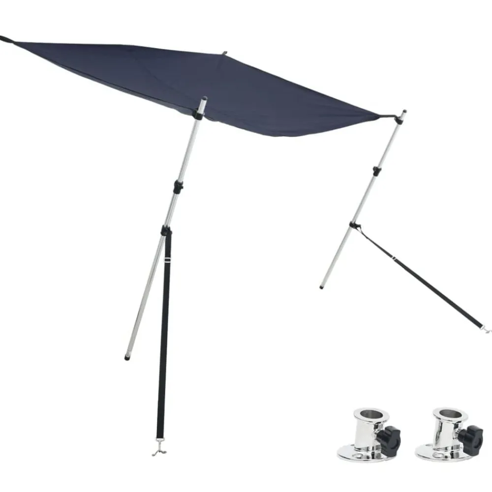 Pièces Détachées Pour Véhicules-vidaXL Kit d'extension d'ombrage T-Top 170x170x(113-182,5) cm Bleu