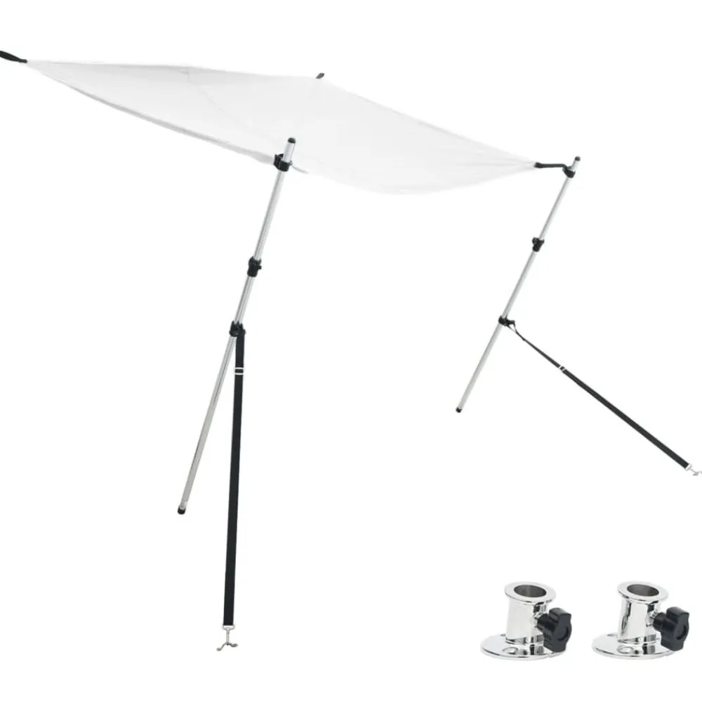 Pièces Détachées Pour Véhicules-vidaXL Kit d'extension d'ombrage T-Top 170x170x(113-182,5) cm Blanc