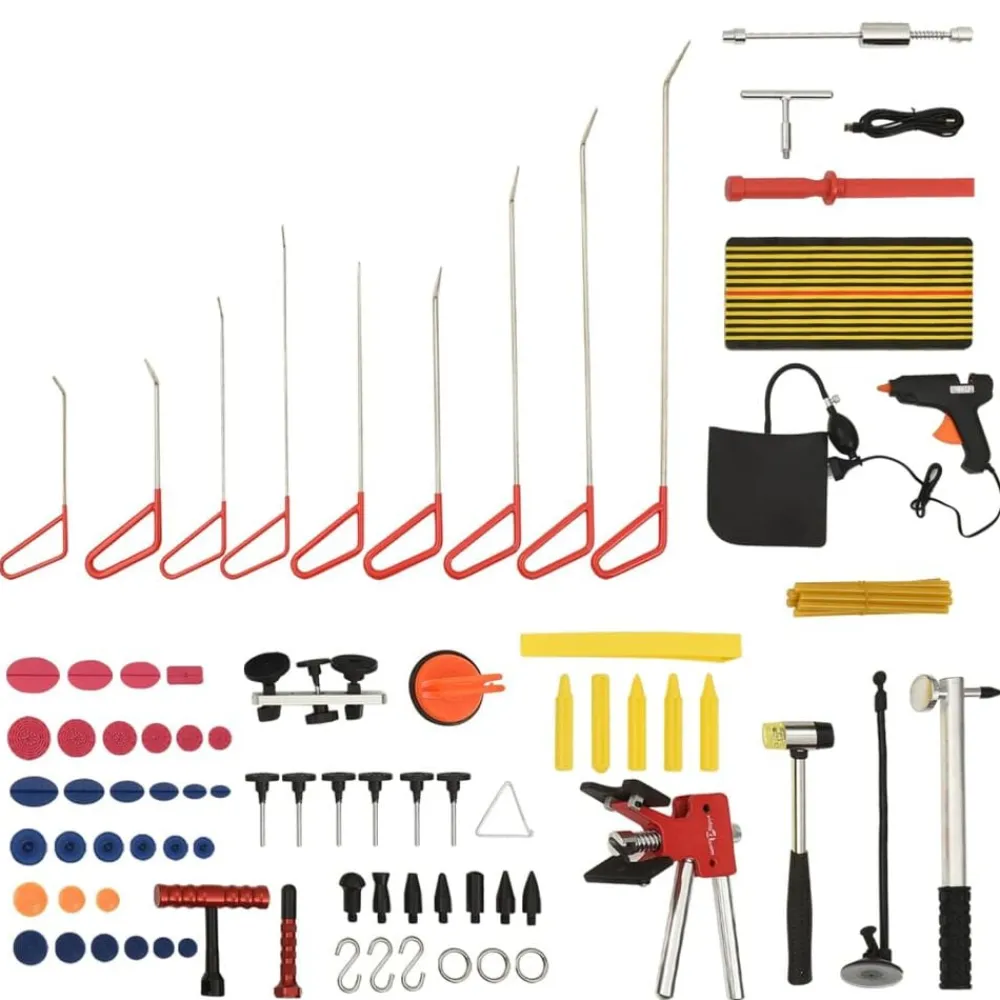 vidaXL Kit d'outils de débosselage sans peinture 76 pcs