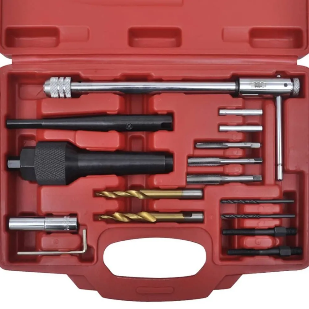 Equipement & Outils De Garage-vidaXL Kit d'outils d'extraction bougie de préchauffage 16 pcs