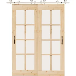vidaXL Kit fixation porte coulissante 183 cm Acier inoxydable Argenté
