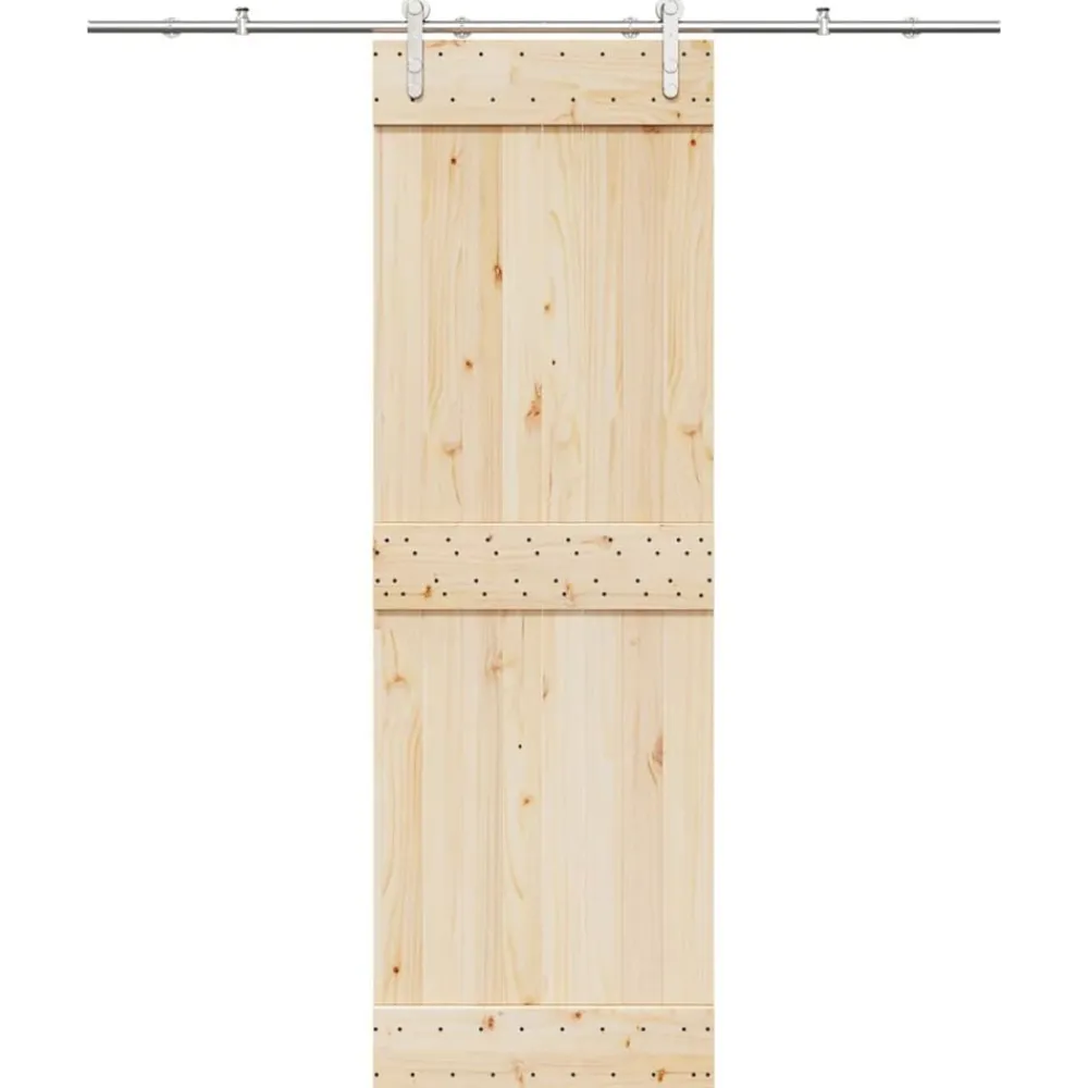 vidaXL Kit fixation porte coulissante 183 cm Acier inoxydable Argenté