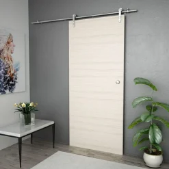 Matériaux De Construction-vidaXL Kit fixation porte coulissante 183 cm Acier inoxydable Argenté