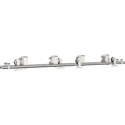 vidaXL Kit fixation porte coulissante 183 cm Acier inoxydable Argenté