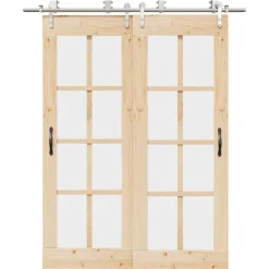 Matériaux De Construction-vidaXL Kit fixation porte coulissante 183 cm Acier inoxydable Argenté