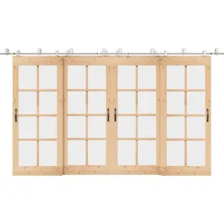 vidaXL Kit fixation porte coulissante 200 cm Acier inoxydable Argenté