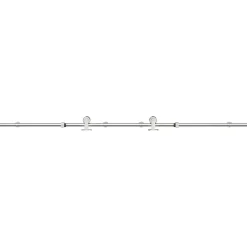 vidaXL Kit fixation porte coulissante 183 cm Acier inoxydable Argenté