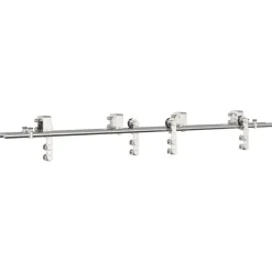 vidaXL Kit fixation porte coulissante 183 cm Acier inoxydable Argenté