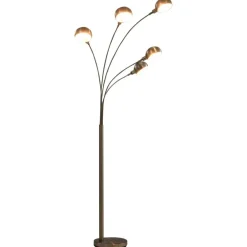Luminaires-vidaXL Lampadaire 200 cm 5 x E14 Argenté argenté et blanc