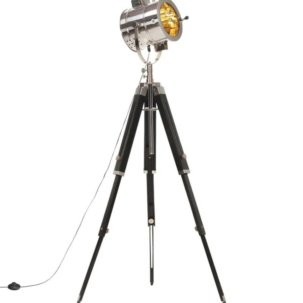 Luminaires-vidaXL Lampadaire à trépied Bois de manguier massif 165 cm