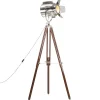 Luminaires-vidaXL Lampadaire à trépied bois de manguier massif 180 cm