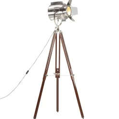 Luminaires-vidaXL Lampadaire à trépied bois de manguier massif 180 cm