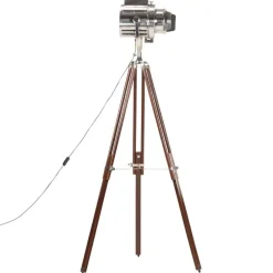 Luminaires-vidaXL Lampadaire à trépied bois de manguier massif 180 cm