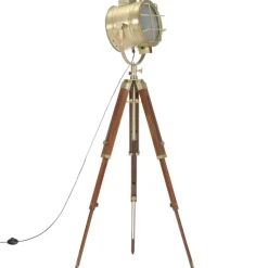 vidaXL Lampadaire à trépied bois de manguier massif 165 cm