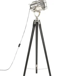 vidaXL Lampadaire à trépied Bois de manguier massif 97 cm