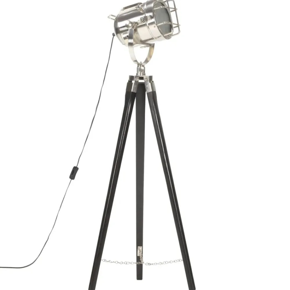 vidaXL Lampadaire à trépied Bois de manguier massif 97 cm