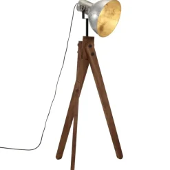 Luminaires-vidaXL Lampadaire 25 W vintage 45x45x120 cm E27 Argent