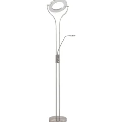 Luminaires-vidaXL Lampadaire 18 W argenté 180 cm variable