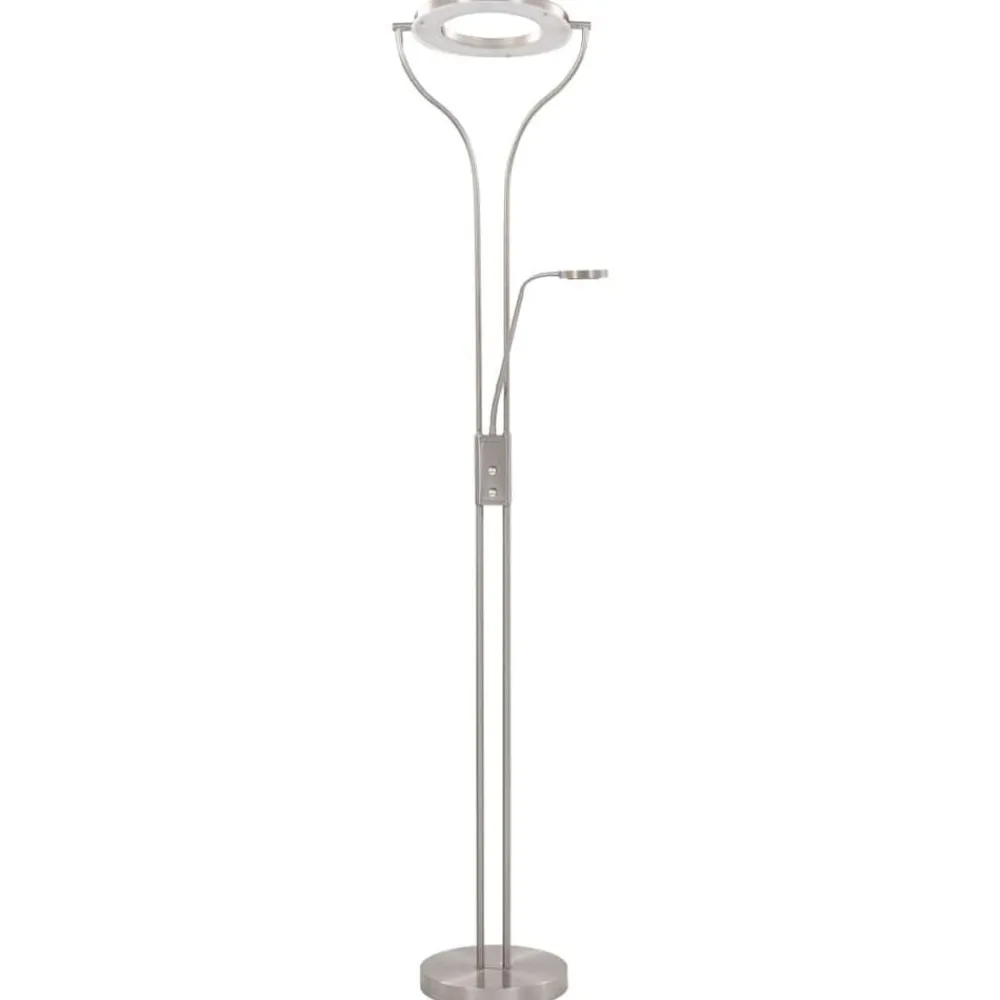 Luminaires-vidaXL Lampadaire 18 W argenté 180 cm variable