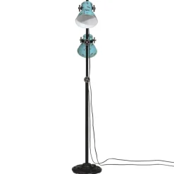 Luminaires-vidaXL Lampadaire 25 W délavé 25x25x90/140 cm E27 Bleu