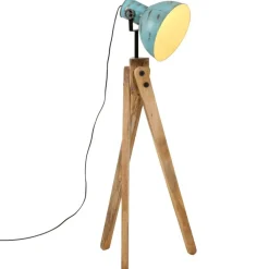 Luminaires-vidaXL Lampadaire 25 W délavé 45x45x120 cm E27 Bleu