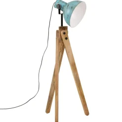 Luminaires-vidaXL Lampadaire 25 W délavé 45x45x120 cm E27 Bleu
