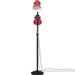 Luminaires-vidaXL Lampadaire 25 W délavé 25x25x90/160 cm E27 Rouge