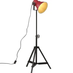 Luminaires-vidaXL Lampadaire 25 W délavé 35x35x65/95 cm E27 Rouge