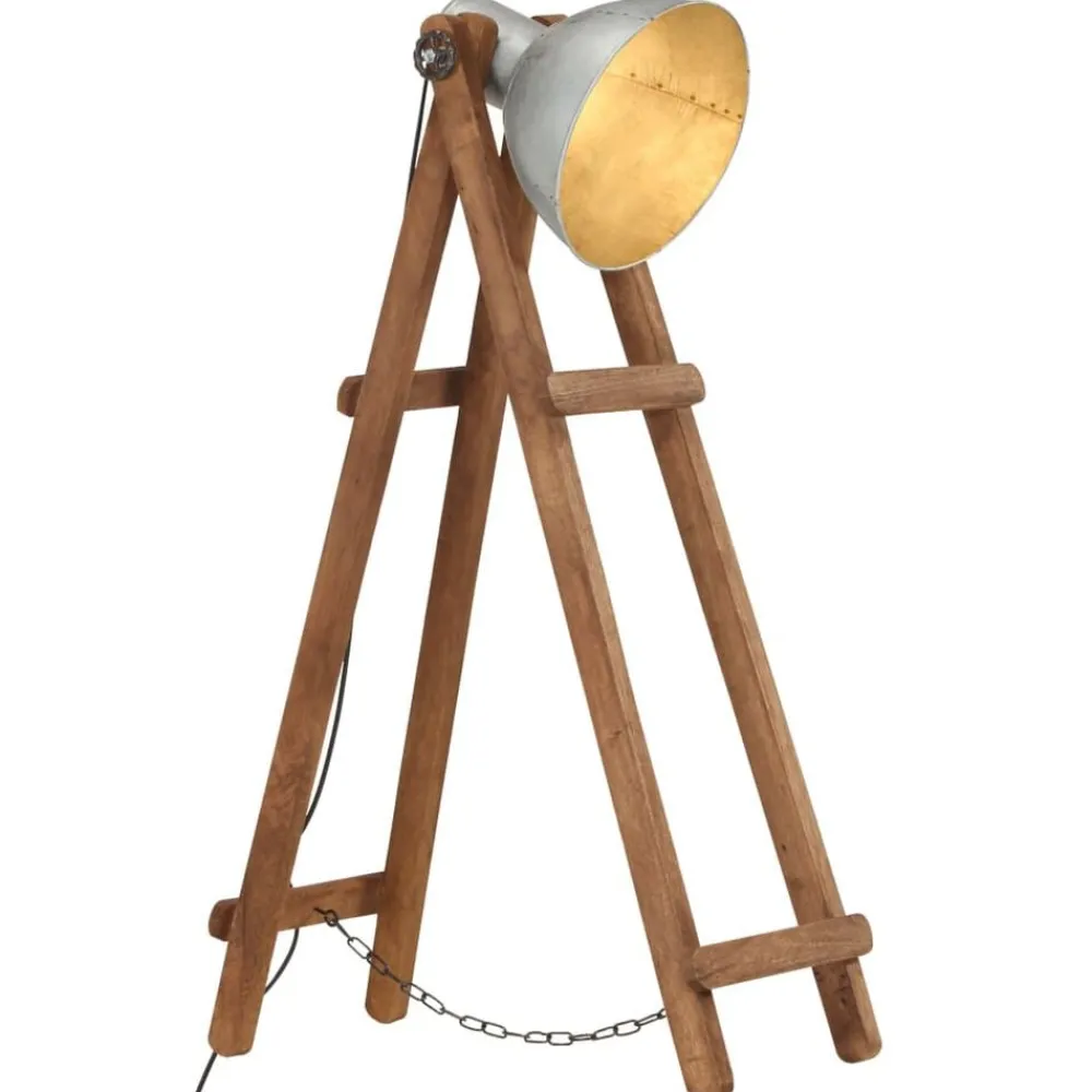vidaXL Lampadaire é E27 Bois de manguier massif