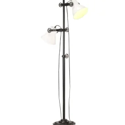 vidaXL Lampadaire avec 2 abat-jour E27 Fonte