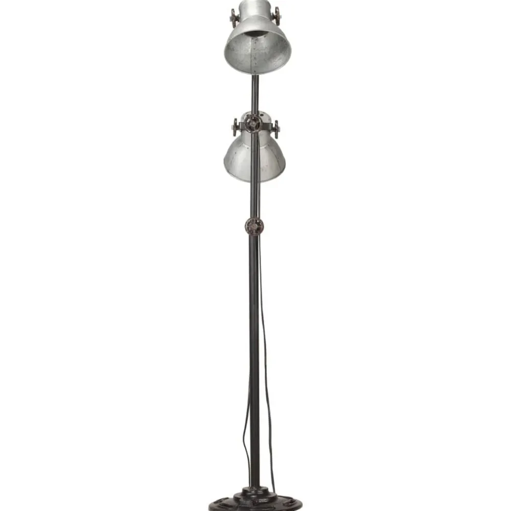 vidaXL Lampadaire avec 2 abat-jour é E27 Fonte