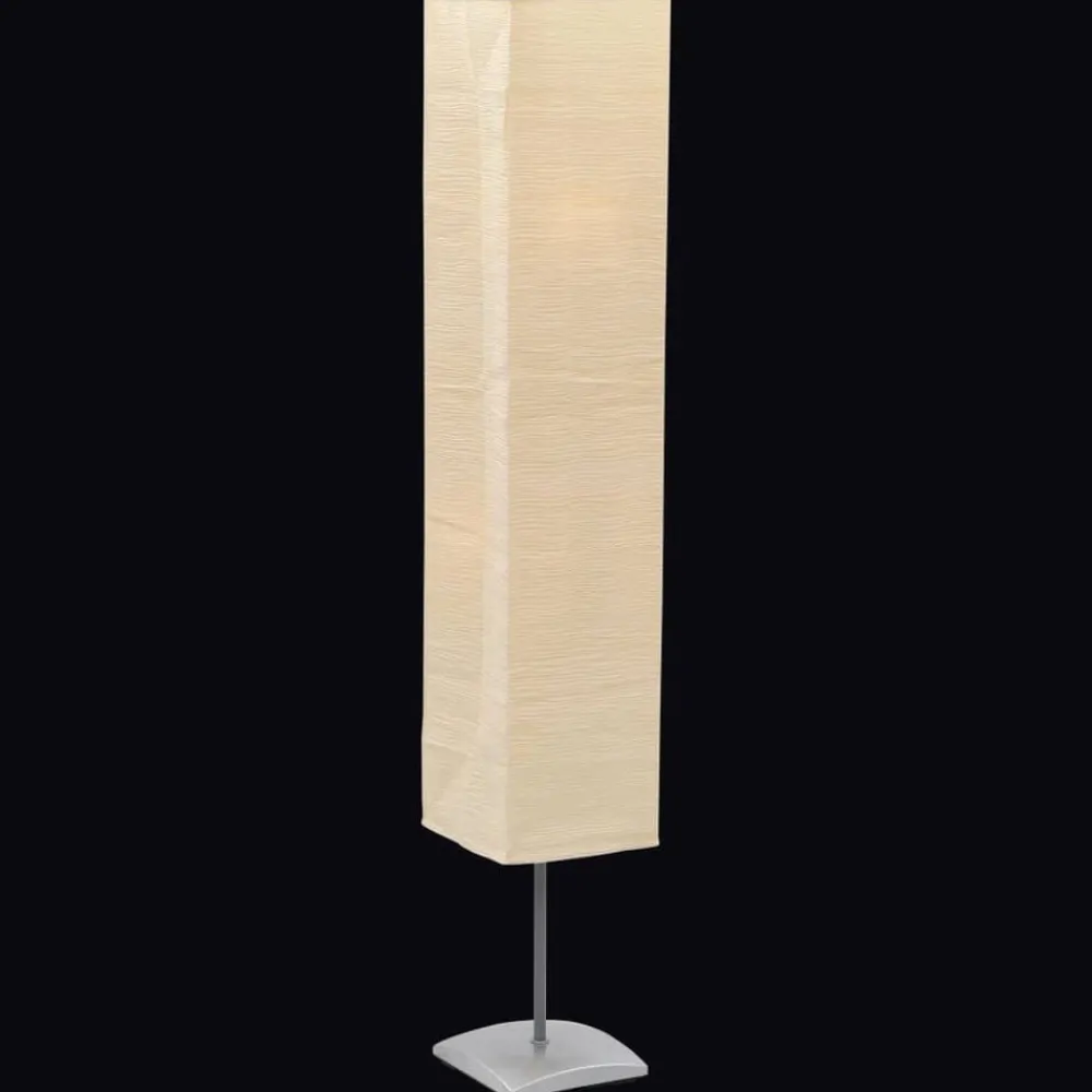 vidaXL Lampadaire avec support en acier 135 cm Beige
