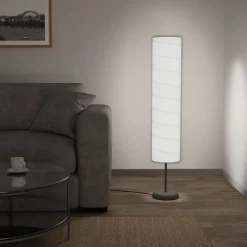 Luminaires-vidaXL Lampadaire avec support 121 cm Blanc E27