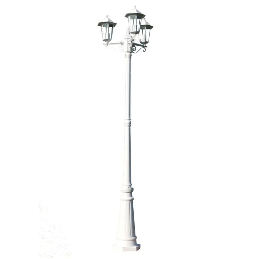 vidaXL Lampadaire de jardin 3 bras 215 cm Aluminium