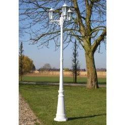 vidaXL Lampadaire de jardin 3 bras 215 cm Aluminium