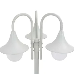 vidaXL Lampadaire de jardin E27 220 cm Aluminium 3 lanternes