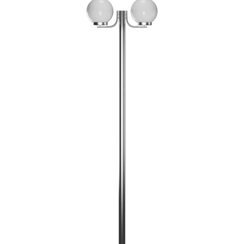 vidaXL Lampadaire de jardin 2 lampes 220 cm