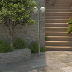 vidaXL Lampadaire de jardin 2 lampes 220 cm