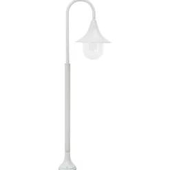 Luminaires-vidaXL Lampadaire de jardin E27 120 cm Aluminium Blanc
