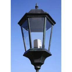 Luminaires-vidaXL Lampadaire de jardin 3 bras 230 cm Vert foncé/Noir Aluminium