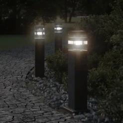 vidaXL Lampadaire d'extérieur noir 50 cm aluminium